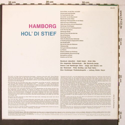 V.A.Hamborg hol' di stief: Berni Jakschat,Heidi Kabel..W.Hayer, Odeon, ca.1960 (O 83 479), D, vg-/m- Typ: LP Best.-Nr.: V3848 Preis: 12,50 Euro