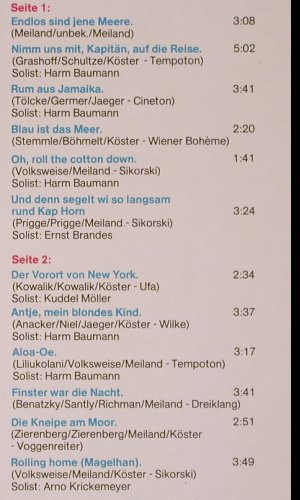 Marine Kameradschaft Bremerhaven: Endlos sind jene Meere, Shanty Chor (SC 080378), D Typ: LP Best.-Nr.: V3860 Preis: 6,00 Euro