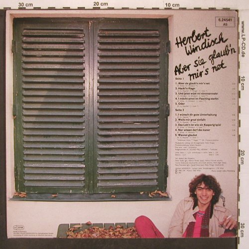 Windisch,Herbert: Aber sie glaub'n mir's net, Teldec(6.24541 AS), D, 1981 - LP - V4076 - 5,00 Euro