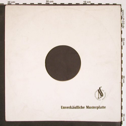 VEB Deutsche Schallplatten: Unverkäuflichr Musterplatte,LPCover, VEB((265Ag732/01/62), DDR, vg+, 1962 - Cover - V4159 - 4,00 Euro