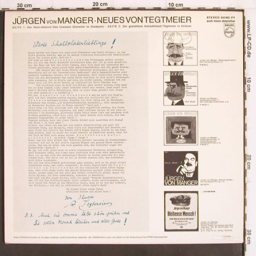 von Manger,Jürgen:&nbsp;Neues von Tegtmeier, Philips (843 983 PY), D, 1967 Typ:&nbsp;LP Best.-Nr.:&nbsp;V749 Preis:&nbsp; 7,50 Euro