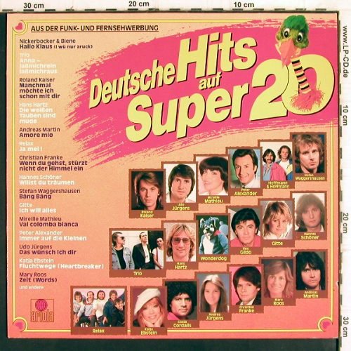 V.A.Deutsche Hits auf Super 20:&nbsp;Trio... Katja Ebstein, Ariola Club Ed. (46 249 9), D, 1982 Typ:&nbsp;LP Best.-Nr.:&nbsp;V802 Preis:&nbsp; 4,00 Euro