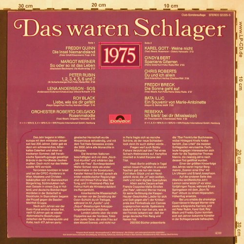 V.A.Das Waren Schlager: 1975 - Freddy Quinn...Rebekka, Polydor(32 225-5), D, DSC,  - LP - X1718 - 4,00 Euro