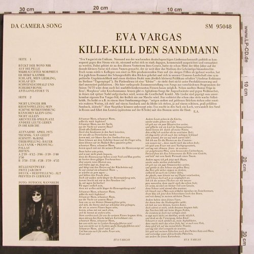 Vargas,Eva: Kille-Kill den Sandman, Da Camera Magna(SM 95048), ,  - LP - X202 - 25,00 Euro