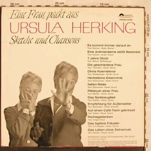 Herking,Ursula: Eine Frau packt aus, Polydor Kabarett(237 801), D, 1964 - LP - X254 - 15,00 Euro