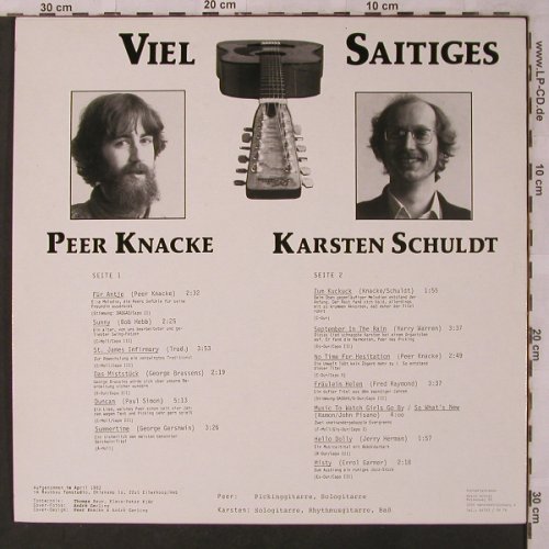 Knacke,Peer & K.Schuldt: Viel Saitiges, Raubbau(), D, 1982 - LP - X3018 - 7,50 Euro