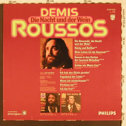 Roussos,Demis: Die Nacht und der Wein, Philips(9120 073), D,  - LP - X3373 - 5,50 Euro