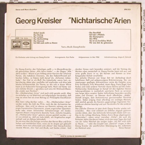 Kreisler,Georg: Nichtarische´ Arien, vg+/vg+, Preiser Records(SPR 3121), A,  - LP - X3546 - 9,00 Euro