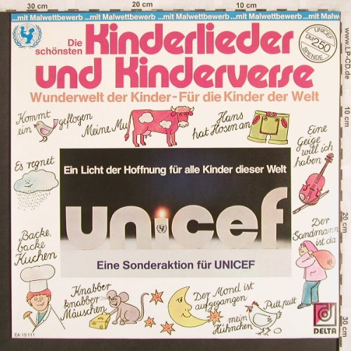 V.A.Kinderlieder und Kinderverse: Wunderwelt der Kinder, Delta/Unicef(EA 15 111), D,  - LP - X3760 - 4,00 Euro