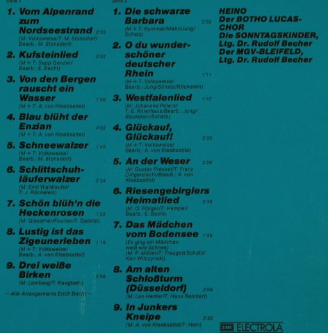 Heino: Die Besten aus sing mit, Prisma/EMI(058-46 006), D, 1980 - LP - X3856 - 5,50 Euro