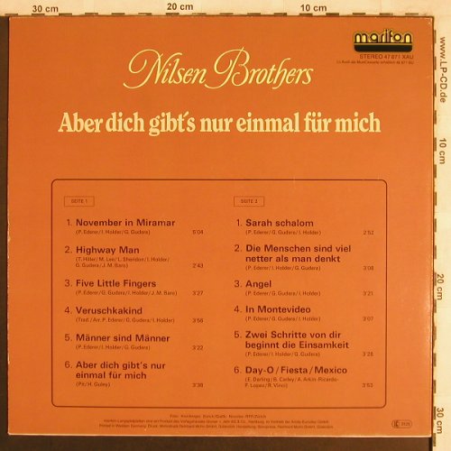 Nilsen Brothers: Aber dich gibt's nur einmal f. mich, Marifon(47 671 XAU), D, 1978 - LP - X3949 - 5,50 Euro