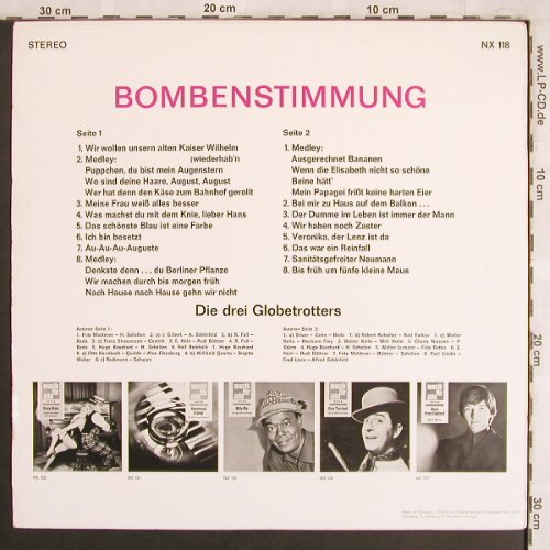 Globetrotter(die drei): Bombenstimmung, Decca-Musik für Alle(NX 118), D,  - LP - X3955 - 5,50 Euro