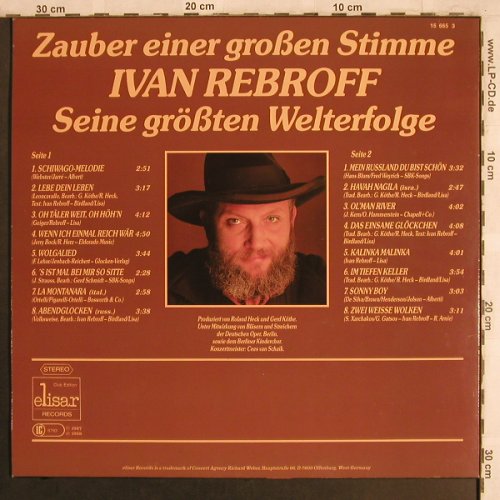 Rebroff,Ivan: Zauber einer großen Stimme, Elisar(15 665 3), D, 1987 - LP - X4027 - 5,00 Euro