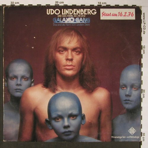 Lindenberg,Udo & Panik Orch.: Galaxo Gang (Start am 16.02.76), Telefunken(6.22460 AS), D, m-/vg+, 1976 - LP - X5803 - 9,00 Euro