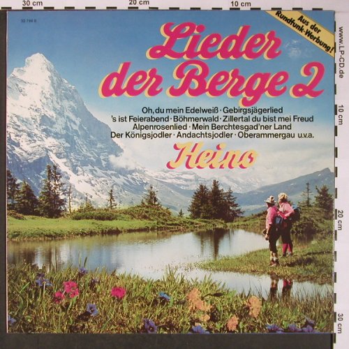 Heino: Lieder der Berge 2, Club Edition, EMI(32 766 8), D, wol, 1981 - LP - X5829 - 5,50 Euro