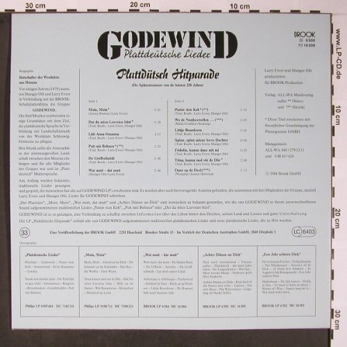 Godewind: Plattdütsch Hitparade, Brook(6 508), D, 1984 - LP - X5846 - 6,00 Euro