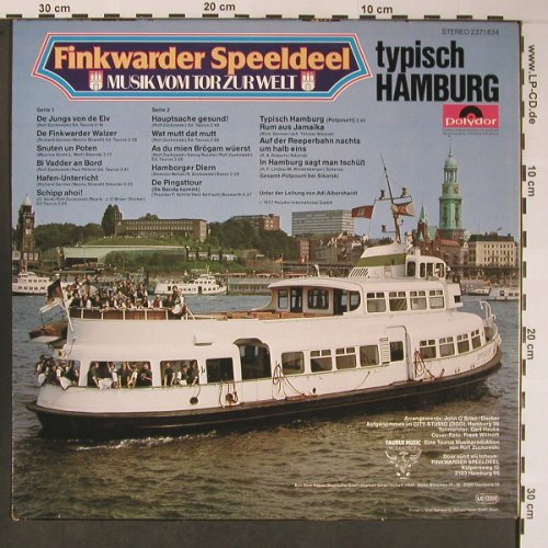 Finkwarder Speeldeel: Typisch Hamburg, Polydor(2371 834), D, 1977 - LP - X5847 - 7,50 Euro