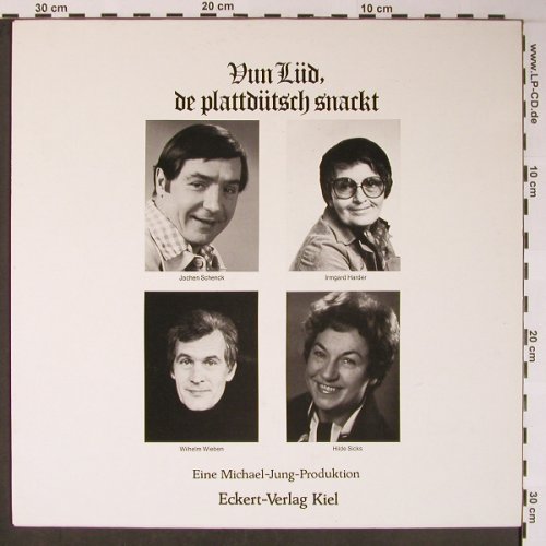V.A.Vun Lüd, de plattdütsch snackt: Jochen Schenck,Irmgard Harder, Eckert-Verlag Kiel(HEV-4), D, vg+/m-, 1979 - LP - X5879 - 9,00 Euro
