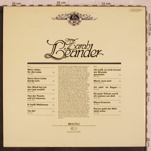 Leander,Zarah: Originalaufn.einer großenKünstlerin, Odeon(028-28 539 M), EEC,  - LP - X599 - 5,00 Euro