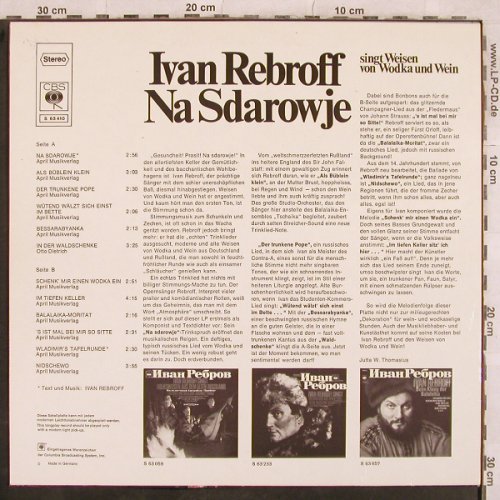 Rebroff,Ivan: Na Sdarowje, CBS(S 63 410), D, 1968 - LP - X628 - 6,00 Euro