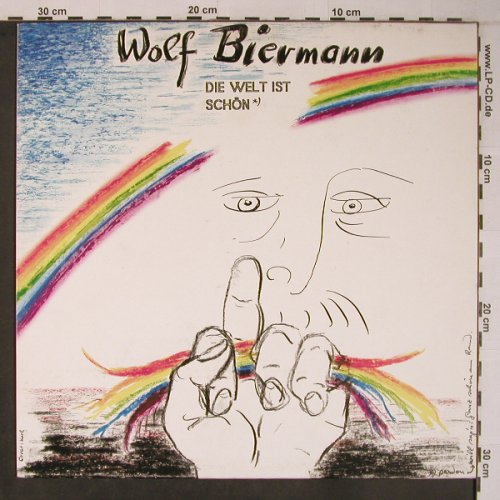 Biermann,Wolf: Die Welt ist schön, Poster, Musikant(24 0445 1), D, 1985 - LP - X6706 - 7,50 Euro