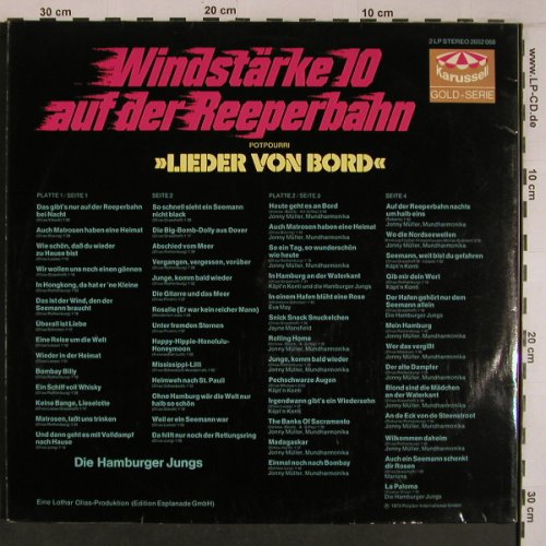V.A.Windstärke 10 a.d.Reeperbahn: Jonny Müller,Kapt'n Konti,Eva May.., Karussell(2652 068), D, Foc, 1973 - 2LP - X6866 - 7,50 Euro