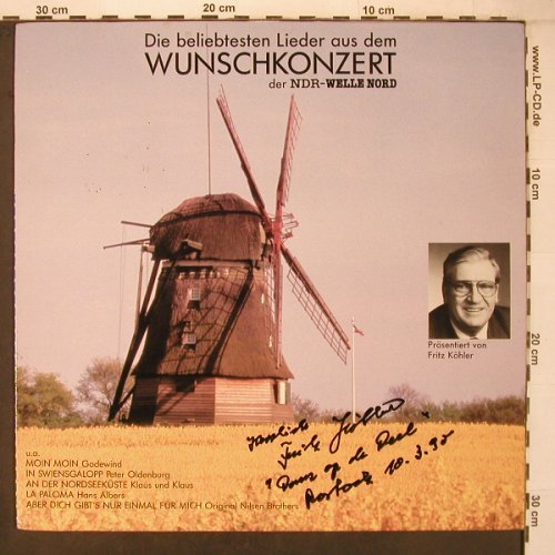 V.A.Wunschkonzert d. NDR-Welle Nord: Die beliebtesten Lieder a.d.Wunschk, Palm Records,m-/vg+(28 010), D, woc, 1989 - LP - X7014 - 6,00 Euro