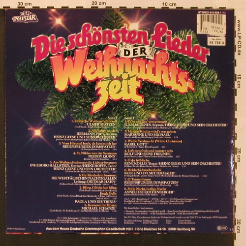 V.A.Die schönsten Lieder der: Weihnachtszeit, Polystar(815 956-1), D,  - LP - X9136 - 5,00 Euro