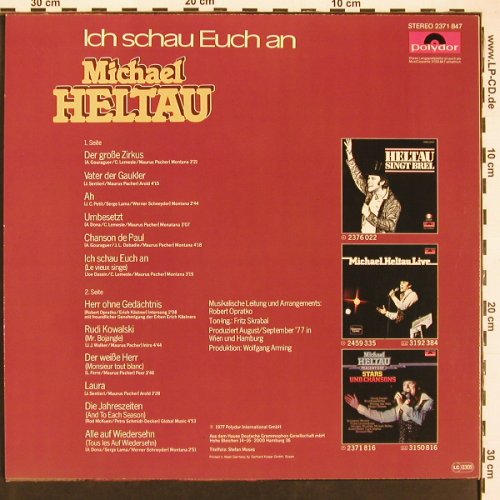 Heltau,Michael: Ich schau Euch an, Polydor(2371 847), D, 1977 - LP - X9457 - 6,00 Euro