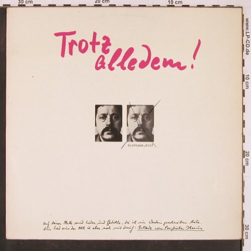 Biermann,Wolf: Trotz Alledem!, Poster, CBS(82 975), NL, 1978 - LP - Y1285 - 6,00 Euro