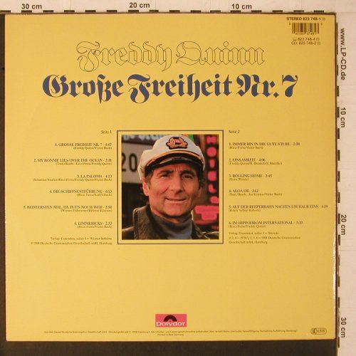 Quinn,Freddy: Große Freiheit Nr.7 (Musical), Polydor(823 748-1), D, 1984 - LP - Y1659 - 6,00 Euro
