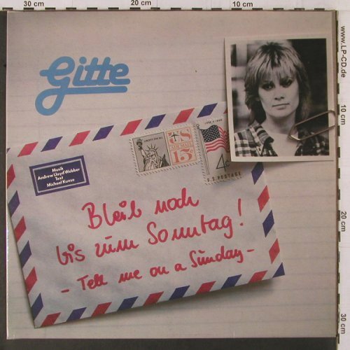 Gitte: Bleib noch bis zum Sonntag, Foc, Global(0063.218), D, 1980 - LP - Y1852 - 6,00 Euro