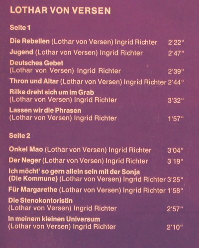 von Versen,Lothar: Lassen wir die Phrasen, vg+/m-, Vogue(LDVS 17176), D, 1970 - LP - Y1920 - 6,00 Euro
