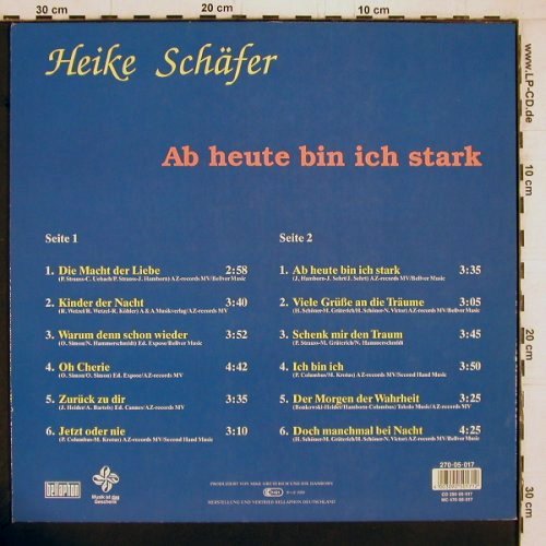Schäfer,Heike: Ab heute bin ich stark, Bellaphon(270 05 017), D, 1989 - LP - Y2161 - 6,00 Euro
