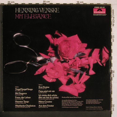 Venske,Henning: Mit Elegance, Polydor(2371 577), D, 1975 - LP - Y2163 - 6,00 Euro