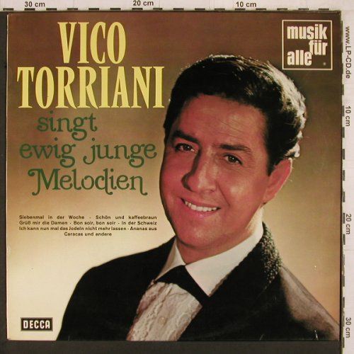 Torriani,Vico: singt ewig Junge Melodien, Decca, Promo-Stol(ND 481), D, 1968 - LP - Y2256 - 6,00 Euro