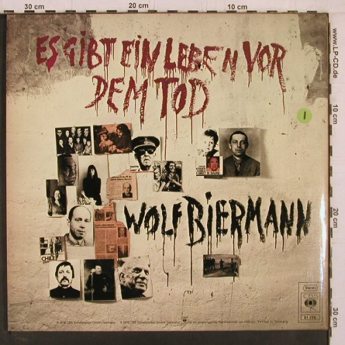 Biermann,Wolf: Es gibt ein Leben vor dem Tod, Foc, CBS(81 259), D, 1976 - LP - Y2372 - 6,00 Euro
