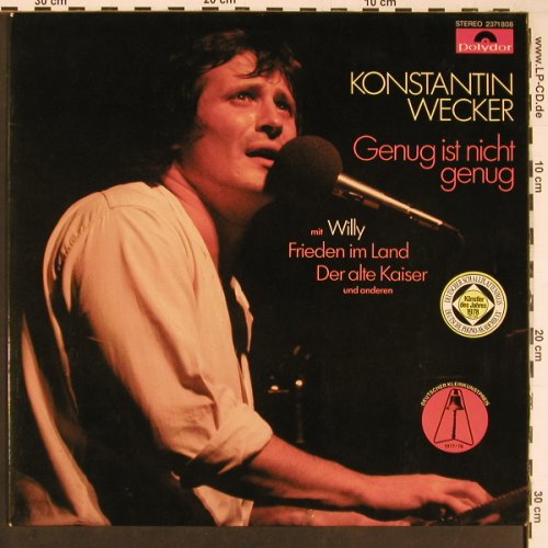 Wecker,Konstantin: Genug ist nicht Genug, Polydor(2371 808), D, 1977 - LP - Y251 - 6,00 Euro