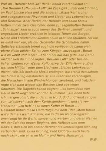 V.A.Mein Berlin: Wie's damals war, 12 Tr., Jupiter(6.24812 AF), D,  - LP - Y2750 - 5,00 Euro