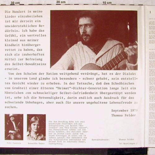 Felder,Thomas: Lang braucht zom komma, Foc, Felder(TF 300), D, 1979 - LP - Y3011 - 9,00 Euro