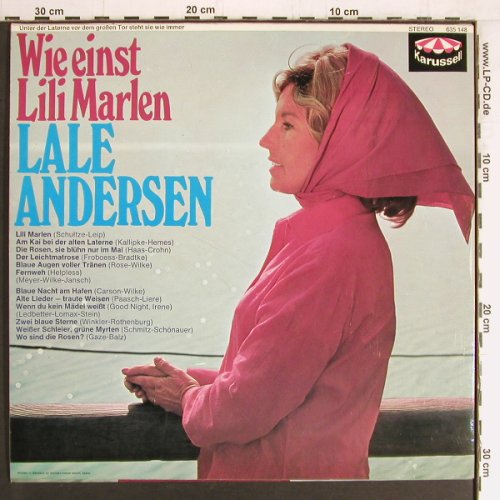Andersen,Lale: Wie Einst Lili Marleen (1956), Karussell, Ri(635 148), D,  - LP - Y3227 - 7,50 Euro