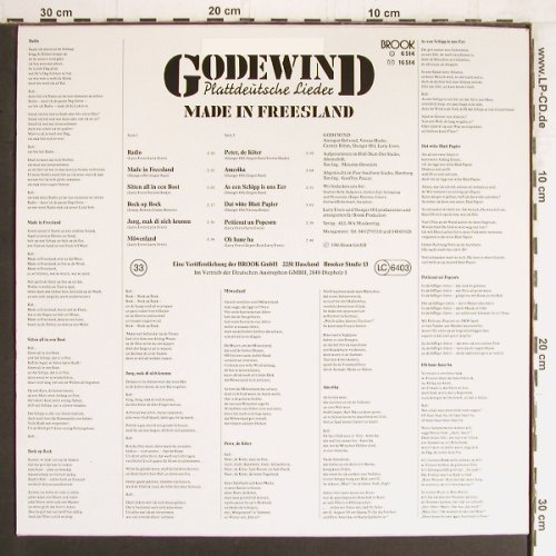Godewind: Made In Freesland, Brook(6 514), D, 1986 - LP - Y3231 - 7,50 Euro