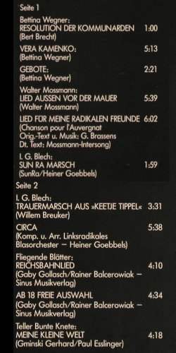 V.A.Lieder für Instandbesetzer: Live aus dem Berliner Metropol, Mood/Zitty(24 999), D,Booklet, 1981 - LP - Y3327 - 7,50 Euro