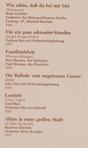 V.A.Sterne Ihrer Zeit: Die Großen der Kleinkunst 1928-42, Polydor(47 819), D, Mono, 1965 - LP - Y3706 - 9,00 Euro