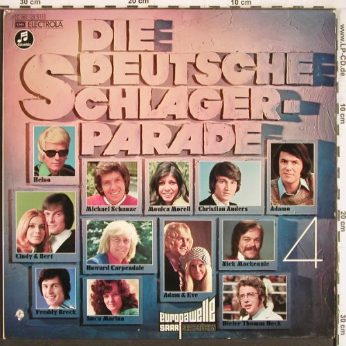 V.A.Die Deutsche Schlagerparade 4: Heino... Dieter Thomas Heck, Foc, EMI/Clolumbia(C 062-29 511), D,co,12Tr., 1974 - LP - Y4308 - 5,00 Euro