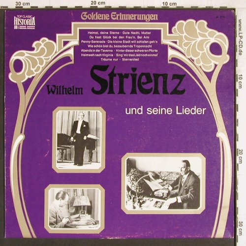 Strienz,Wilhelm: und seine Lieder, mit Orchester, Historia(H 616), D, 1969 - LP - Y4575 - 7,50 Euro