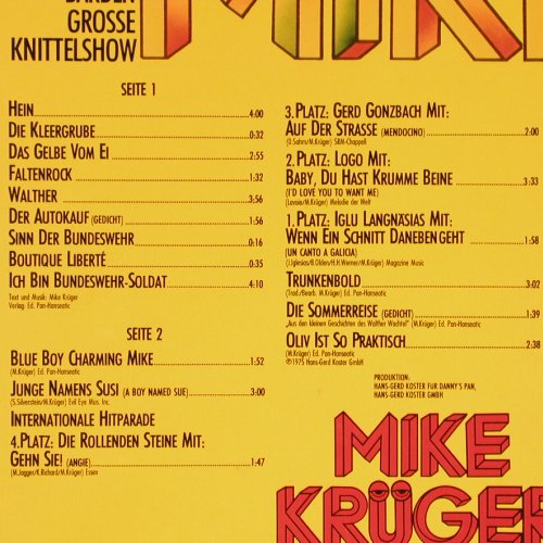 Krüger,Mike:&nbsp;Mensch Mike!,Foc, Philips (6623 104), D, 1975 Typ:&nbsp;2LP Best.-Nr.:&nbsp;Y4854 Preis:&nbsp; 9,00 Euro