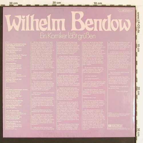 Bendow,Wilhelm: Ein Komiker läßt Grüßen, Odeon(C 050-28 988), EEC,  - LP - Y5016 - 6,00 Euro