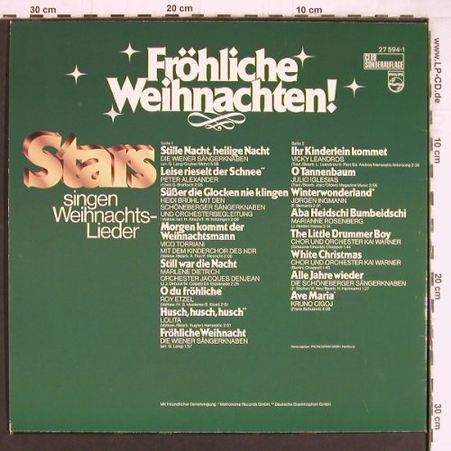 V.A.FrÖhliche Weihnachten: Stars singen ihre Weihnachtslieder, Philips(27 594-1), D,  - LP - Y5090 - 5,00 Euro
