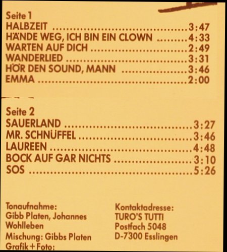 Turo's Tutti: Halbzeit, Biber(Bi 6040), D, 1980 - LP - Y5108 - 6,00 Euro